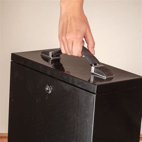 lockable metal filing box|portable lock box for files.